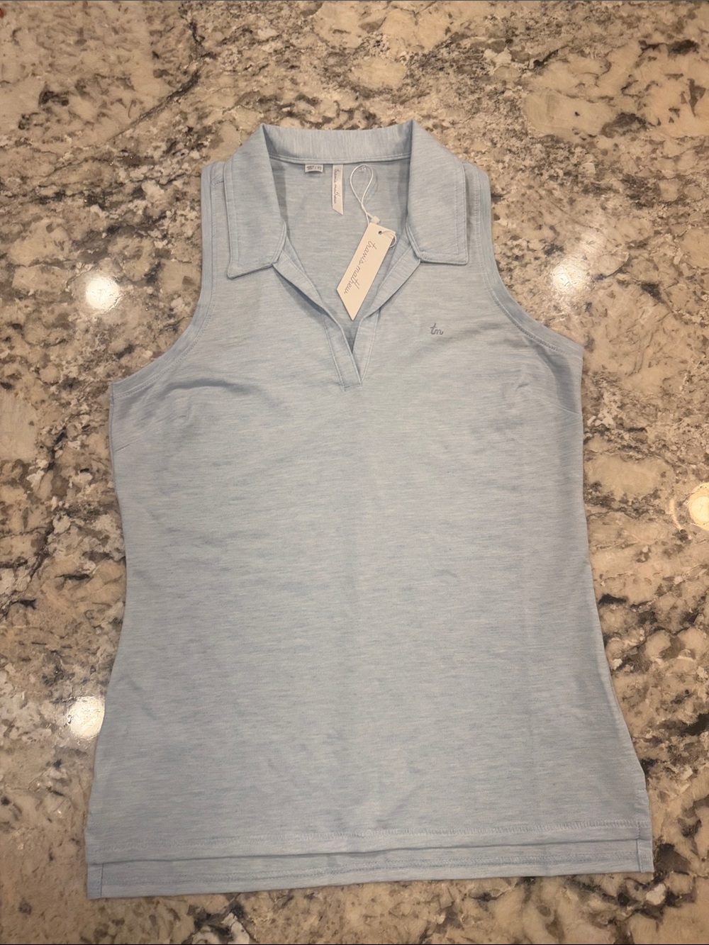 Travis Mathew Light Blue Sleeveless Polo Tank